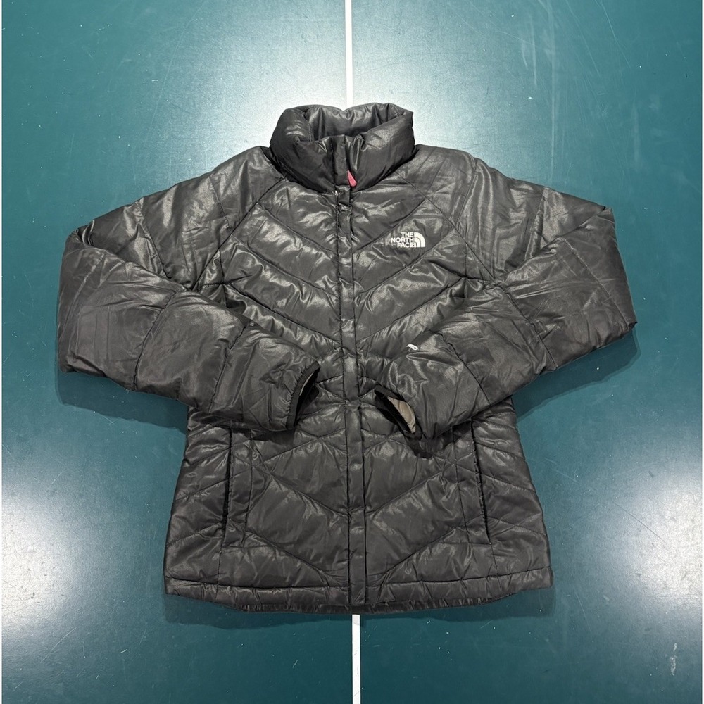 The North Face Aconcagua 550 Down Puffer Jacket Women's Small Dark Gray Quilted